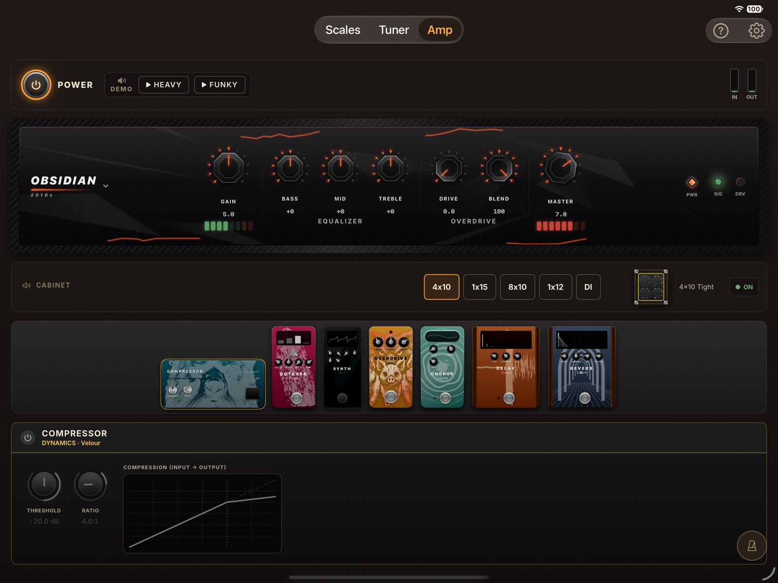 L'ampli Obsidian dans UnitBasse