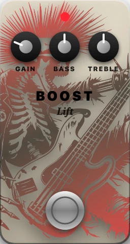 The UnitBasse Boost pedal (Lift)