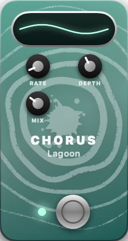 The UnitBasse Chorus pedal (Lagoon)