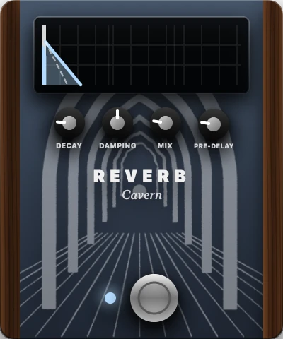The UnitBasse Reverb pedal (Cavern)